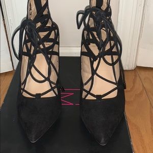 Material Girl Lace Up Heels